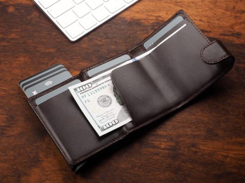 Oxford RFID pénztárca - barna