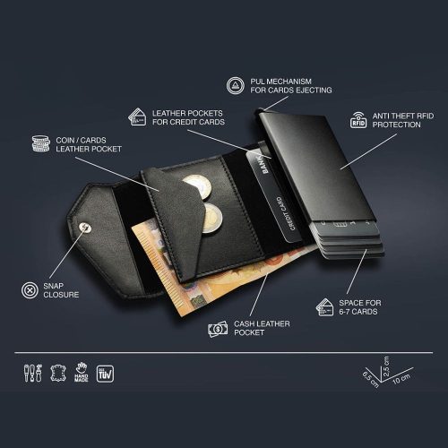 Raven RFID pénztárca - barna