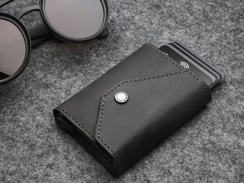 Porter RFID pénztárca - Hunter Leather - Fekete