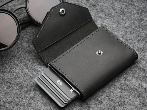 Porter RFID pénztárca - Hunter Leather - Fekete