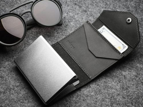 Porter RFID pénztárca - Hunter Leather - Fekete