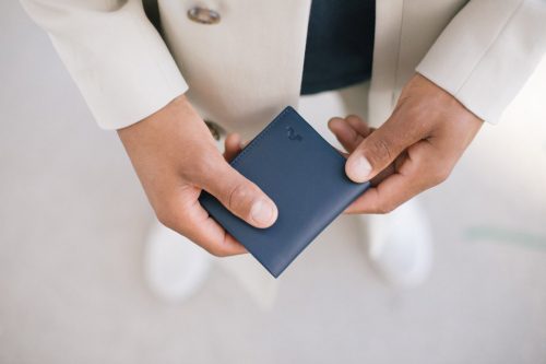 ROIK Avenue Blue Navy - slim férfi pénztárca