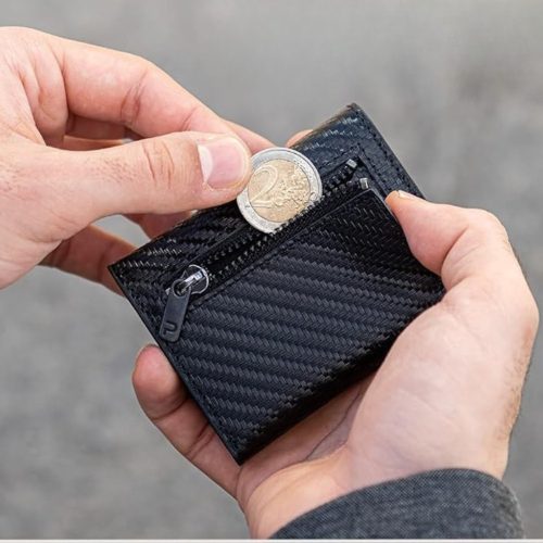 KLIK Minimal Coin Zip Slim Wallet