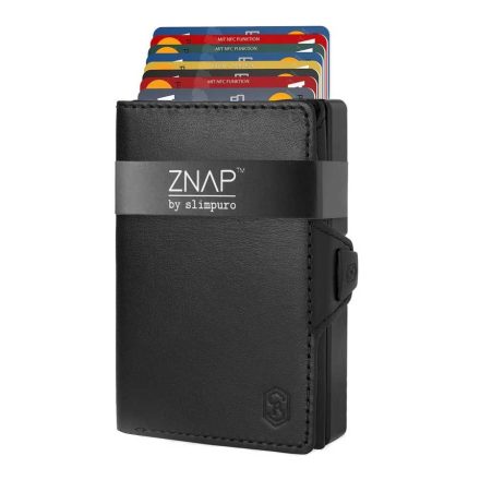 ZNAP Slim Wallet 12 - Leather - fekete